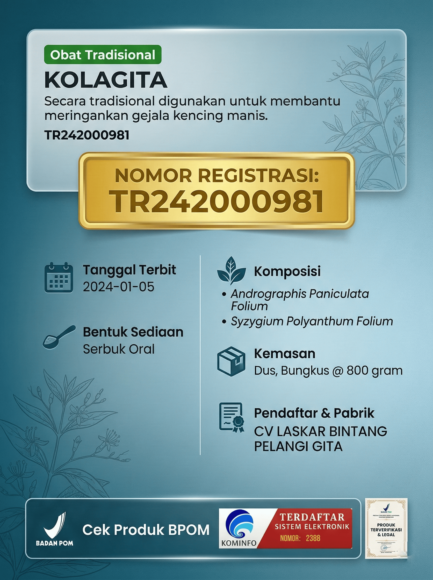 nomor bpom kolagita
